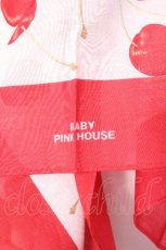 画像4: PINK HOUSE / チェリー柄大判スカーフ  赤 S-26-08-31-002-LO-ZA-HR-ZS (4)
