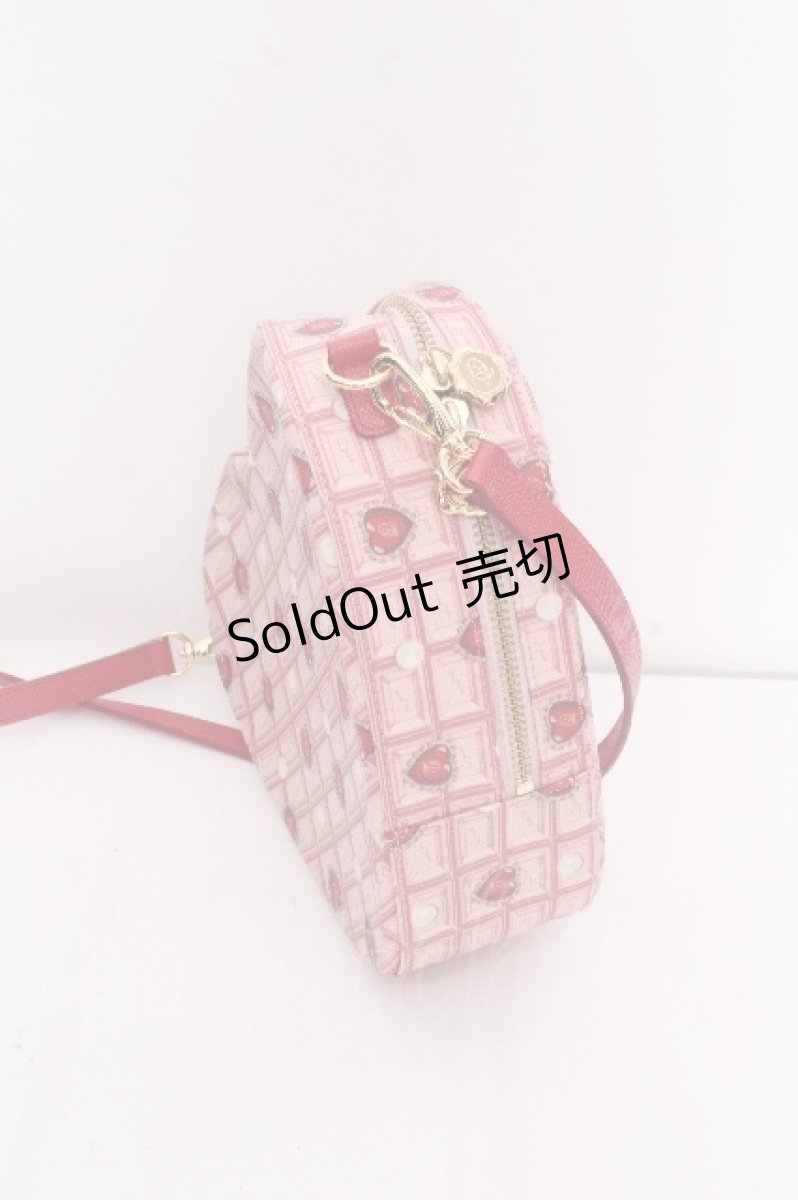 画像2: Q-pot. / ハートストロベリーチョコレートハートクロスボディーバッグ  ピンク S-26-08-31-024-QP-BG-HR-ZS (2)