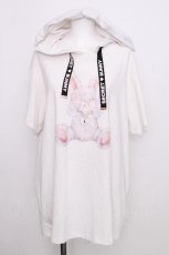 画像1: Secret Honey / うさぎ半袖パーカー  白 S-26-09-01-036-CA-TO-AS-ZS (1)