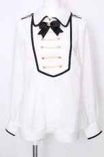 画像1: Amavel / Royal Princeのナポレオンブラウス  白 S-26-09-01-038-CA-BL-AS-ZS (1)