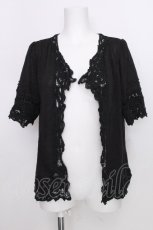 画像1: axes femme / レース切替ボレロ  黒 S-26-09-01-042-AX-TO-HR-ZS (1)