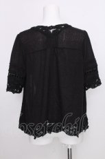 画像2: axes femme / レース切替ボレロ  黒 S-26-09-01-042-AX-TO-HR-ZS (2)