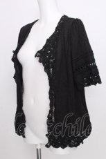 画像3: axes femme / レース切替ボレロ  黒 S-26-09-01-042-AX-TO-HR-ZS (3)