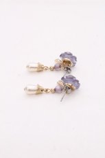 画像2: axes femme / グレイスローズパールピアス  ブルー S-26-09-01-006-AX-AC-HR-ZS (2)