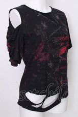 画像3: HIDEROCK Design / 蜘蛛の巣プリントTシャツ  黒 S-26-09-01-059-PU-TS-HR-ZS (3)
