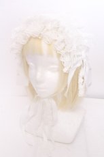 画像1: metamorphose / ラッセルレースヘッドドレス  白 S-26-09-01-015-ME-AC-AS-ZS (1)