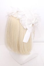 画像2: metamorphose / ラッセルレースヘッドドレス  白 S-26-09-01-015-ME-AC-AS-ZS (2)