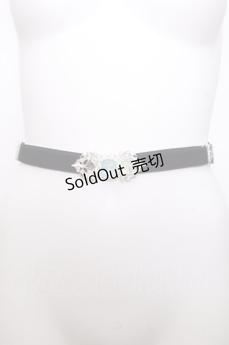 画像1: axes femme / オーロラローズ細ゴムベルト  シルバーｘサックス S-26-09-01-027-AX-ZA-HR-ZS (1)