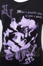 画像4: PUTUMAYO / nostalgicALICEパフ袖カットソー  黒ｘ紫 S-26-09-02-026-PT-TO-HR-ZS (4)