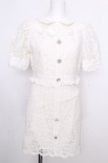 画像1: Swankiss / 総レースビジューワンピース  白 S-26-09-02-028-LO-OP-HR-ZS (1)