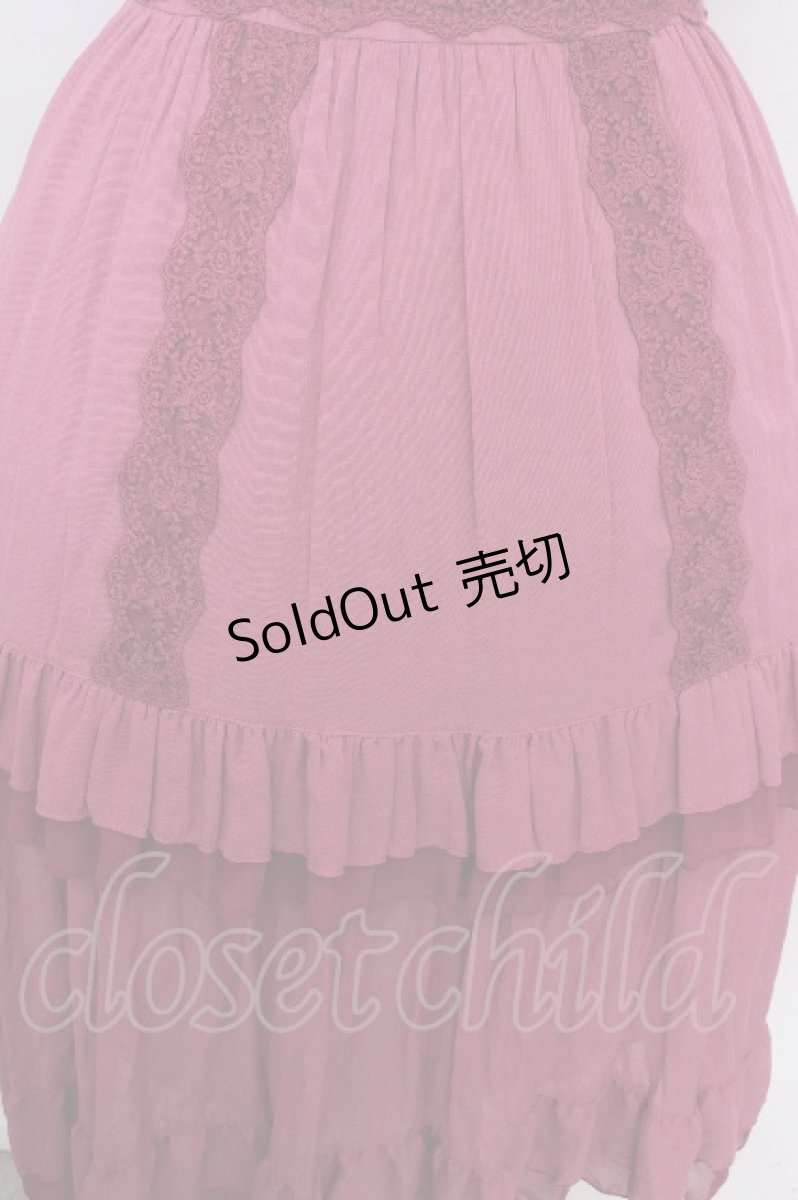 画像5: axes femme / レースラインティアードワンピース  ピンク S-26-09-02-031-AX-OP-HR-ZS (5)