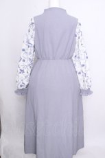 画像2: axes femme / 花柄切替カットワンピース  サックス S-26-09-02-037-AX-OP-HR-ZS (2)