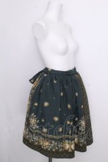 画像3: axes femme / スカーフパネル花柄スカート  グリーン S-26-09-02-045-AX-SK-HR-ZS (3)