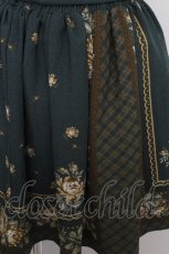 画像4: axes femme / スカーフパネル花柄スカート  グリーン S-26-09-02-045-AX-SK-HR-ZS (4)