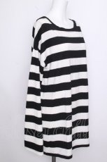 画像3: HELL CAT PUNKS / ボーダーカットソー  黒ｘ白 S-26-09-02-009-PU-TO-HR-ZS (3)