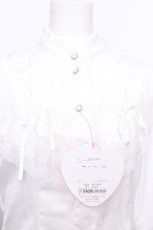 画像4: BABY,THE STARS SHINE BRIGHT / Cinderella 立衿サテンブラウス  白 S-26-09-02-001-BA-BL-HR-ZS (4)