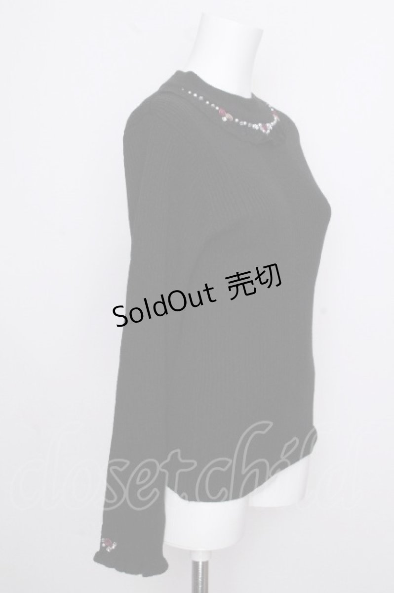 画像3: axes femme / バラボトルネックリブニット  黒 S-26-09-02-012-AX-TO-HR-ZS (3)