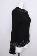 画像3: axes femme / バラボトルネックリブニット  黒 S-26-09-02-012-AX-TO-HR-ZS (3)