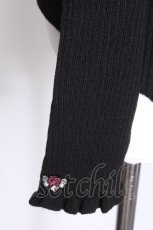 画像5: axes femme / バラボトルネックリブニット  黒 S-26-09-02-012-AX-TO-HR-ZS (5)