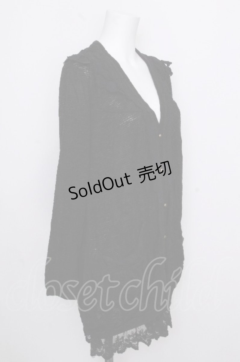 画像3: axes femme / レースモチーフロングカーデ  黒 S-26-09-02-014-AX-TO-HR-ZS (3)
