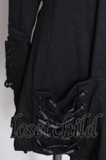 画像5: POIZEN INDUSTRIES / レースアップハイネックカットソー  黒 S-26-09-02-019-PU-TO-HR-ZS (5)
