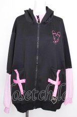 画像1: ACDC RAG / うさたんジャケット  黒ｘピンク S-26-09-02-024-PU-TO-HR-ZS (1)
