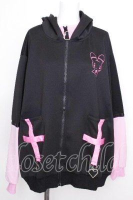 Preview of うさたんジャケット  黒ｘピンク