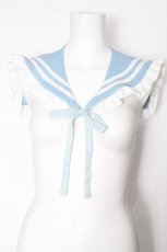画像1: ACDC RAG / 天使の通学つけ襟  サックス S-26-09-04-030-PU-ZA-HR-ZS (1)