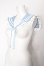 画像2: ACDC RAG / 天使の通学つけ襟  サックス S-26-09-04-030-PU-ZA-HR-ZS (2)