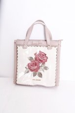 画像1: axes femme / ローズ刺繍スクエアバッグ  ピンク S-26-09-04-034-AX-BG-HR-ZS (1)