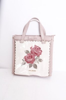 Preview of ローズ刺繍スクエアバッグ  ピンク