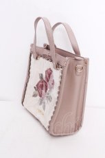 画像2: axes femme / ローズ刺繍スクエアバッグ  ピンク S-26-09-04-034-AX-BG-HR-ZS (2)