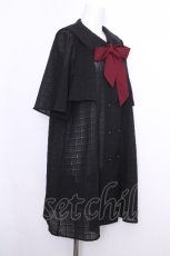 画像2: axes femme / リボン付セーラー襟ワンピース  黒 S-26-09-04-040-AX-OP-HR-ZS (2)