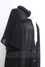 画像4: axes femme / シアーチェックチュニックワンピース  黒 S-26-09-04-041-AX-OP-HR-ZS (4)