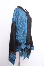 画像2: Deorart / GOTH CHINA　KIMONO風 トップス SET  黒ｘ青 S-26-09-04-042-PU-TO-AS-ZS (2)