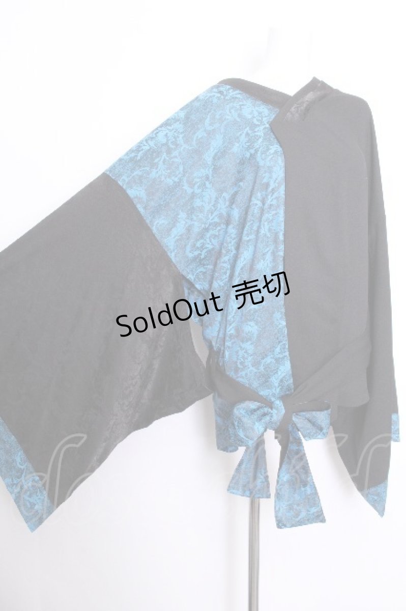 画像5: Deorart / GOTH CHINA　KIMONO風 トップス SET  黒ｘ青 S-26-09-04-042-PU-TO-AS-ZS (5)
