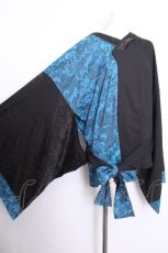 画像5: Deorart / GOTH CHINA　KIMONO風 トップス SET  黒ｘ青 S-26-09-04-042-PU-TO-AS-ZS (5)