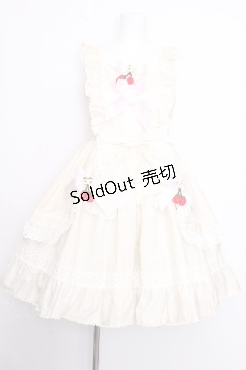 画像1: BABY,THE STARS SHINE BRIGHT / ゆらゆらいちごのStrawberry Gardenジャンパースカート  アイボリー S-26-09-04-046-BA-OP-HR-ZS (1)