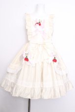 画像1: BABY,THE STARS SHINE BRIGHT / ゆらゆらいちごのStrawberry Gardenジャンパースカート  アイボリー S-26-09-04-046-BA-OP-HR-ZS (1)