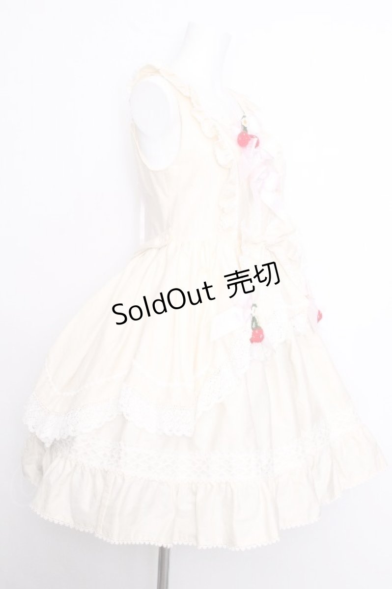 画像2: BABY,THE STARS SHINE BRIGHT / ゆらゆらいちごのStrawberry Gardenジャンパースカート  アイボリー S-26-09-04-046-BA-OP-HR-ZS (2)