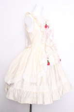 画像2: BABY,THE STARS SHINE BRIGHT / ゆらゆらいちごのStrawberry Gardenジャンパースカート  アイボリー S-26-09-04-046-BA-OP-HR-ZS (2)