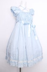 画像2: CHOCOCHIP COOKIE / シャーリングワンピース  サックス S-26-09-04-049-LO-OP-AS-ZS (2)