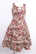 画像5: Victorian maiden / 薔薇ゴブランタペストリーケープ付きスリーブレスドレス  ボルドー S-26-09-04-050-CL-OP-AS-ZS (5)