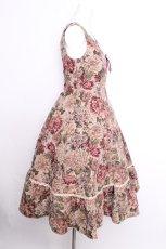 画像6: Victorian maiden / 薔薇ゴブランタペストリーケープ付きスリーブレスドレス  ボルドー S-26-09-04-050-CL-OP-AS-ZS (6)