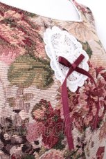 画像9: Victorian maiden / 薔薇ゴブランタペストリーケープ付きスリーブレスドレス  ボルドー S-26-09-04-050-CL-OP-AS-ZS (9)