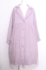 画像1: axes femme / チュール裏毛カットジャケット  ラベンダー S-26-09-04-053-AX-JA-HR-ZS (1)