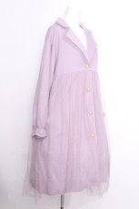 画像2: axes femme / チュール裏毛カットジャケット  ラベンダー S-26-09-04-053-AX-JA-HR-ZS (2)