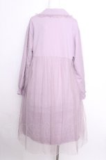 画像3: axes femme / チュール裏毛カットジャケット  ラベンダー S-26-09-04-053-AX-JA-HR-ZS (3)