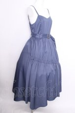 画像2: axes femme / ドロストデザインキャミワンピース  ブルー S-26-09-04-055-AX-OP-HR-ZS (2)
