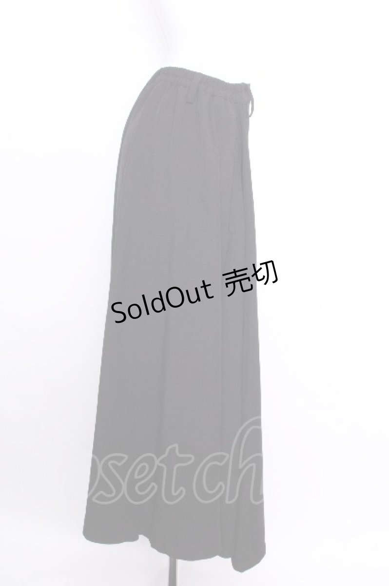 画像3: Deorart / GOTH CHINA　HAKAMA風 アシンメトリ-ワイドパンツ  黒ｘ青 S-26-09-04-060-PU-PA-AS-ZS (3)